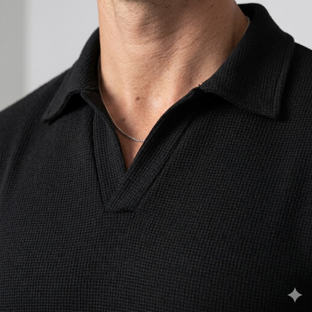 Detalhe da gola da Polo Italiana